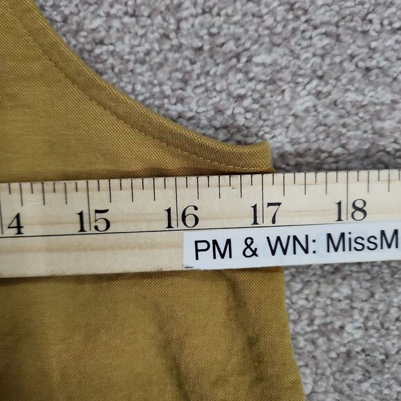 Mango MNG Viscose Blend Sleeveless Mustard Color Top - Picture 10 of 12